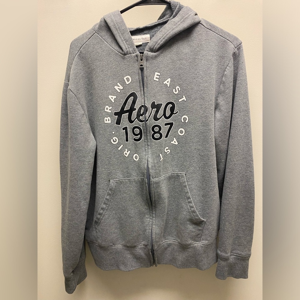 Aeropostale Gray Zip-Up Hoodie
